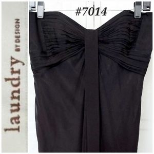 💟NWT! Laundry by Design 100% Silk black strapless dress *sz 6